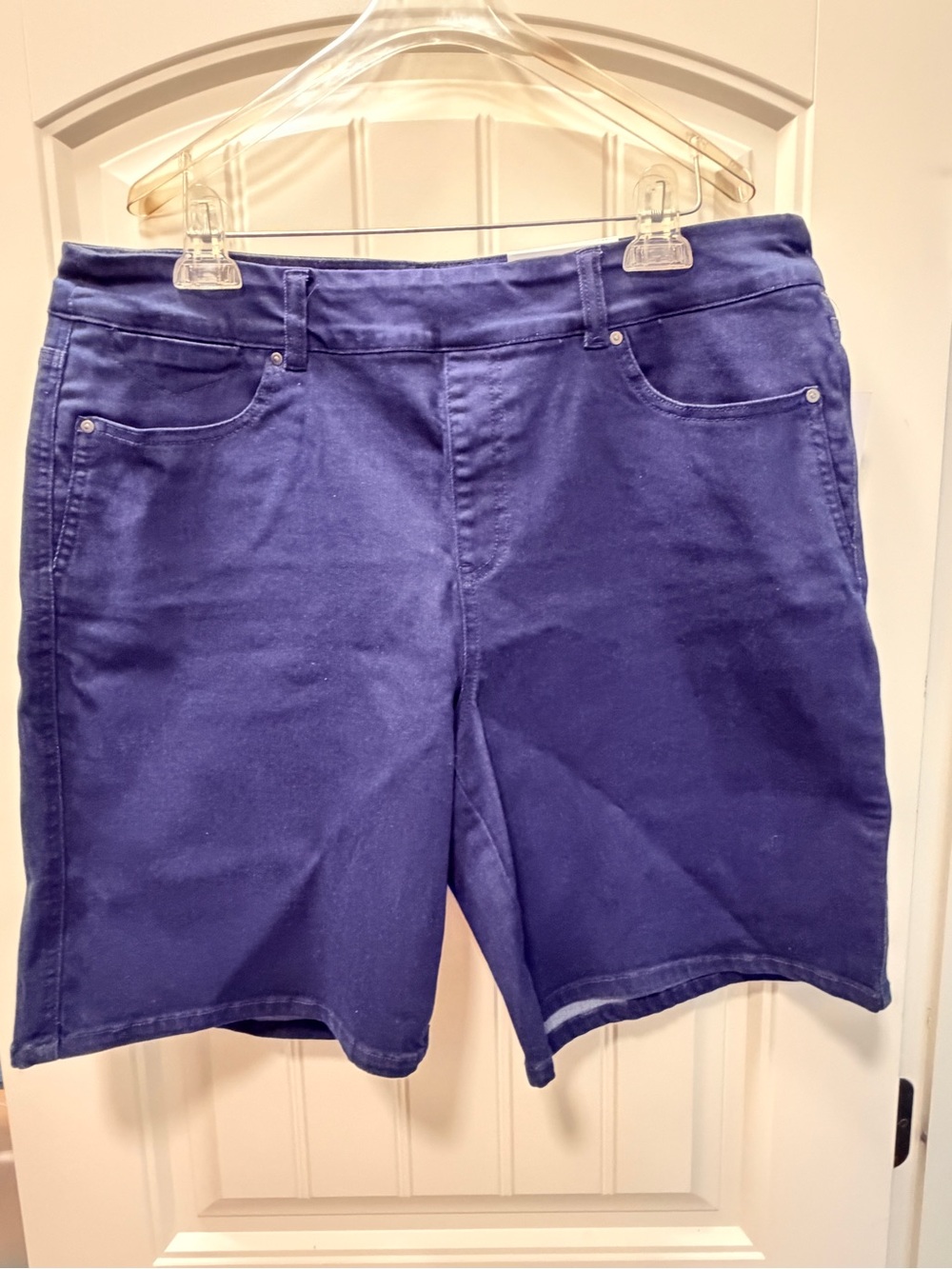 Westbound Navy Blue Stretch Bermuda Shorts